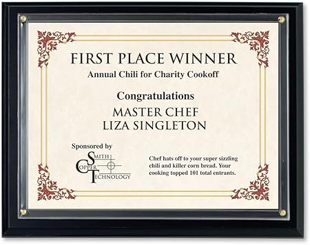PaperDirect Black Finish Wall Plaque Kit, Diploma Holder, Certificate Holder, Certificate Cover For School, Work, Diplomas, Graduation Awards