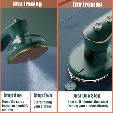 Professional Micro Steam Iron, Portable Mini Steam Iron, Mini Travel Iron, Portable Iron Steamer for Clothes, Handheld Garment Steamer for Home and Travel.