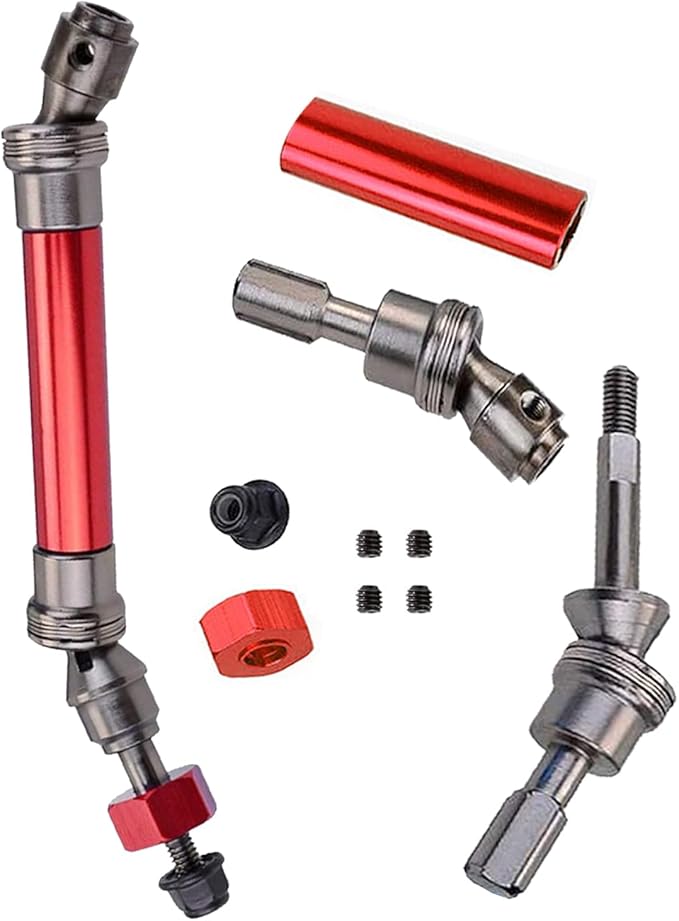 2PCS Rear Drive Shaft CVD RC Upgrades Part for 110 Rustler VXL 2WD 4X4Stampede VXL 2WD 4X4Hoss VXL 2WD 4X4Slash PlatinumSlash UltimateSlash VXL 4x4 2WD RC Car,ARRCat RC Hops Up,Red