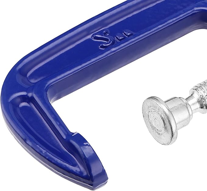 NINGWAAN 14 Pack 2 Inch C Clamp, Cast Iron C Clamps with Sliding T-Bar, Mini G Clamps for Woodworking, Welding and Building, 2 Inch Jaw Opening, 1-316 Inch Throat Depth, Blue