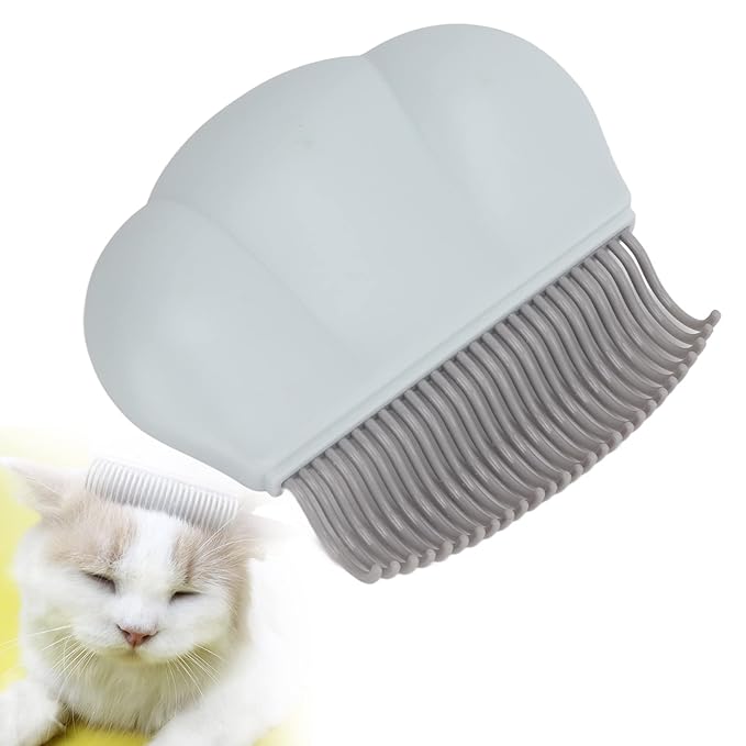 Cat Shell Comb, Remove Floating Hair Pet Short Long Hair Removal Massaging Shell Comb, Ergonomic Handle Cat Massage Shell Comb for Dogs Cats (Blue)