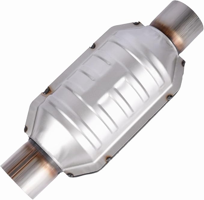 2.5" Universal Catalytic Converter, 2.5 Inch Inlet/Outle Cat Converter with O2 Port and Heat Shield (EPA Compliant)