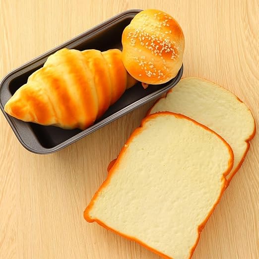 Carbon Steel Nonstick Loaf Pan, Loaf Pan with Easy Grips Handles, Bread Loaf Pan for Home Baking Bread Cake or Pies(M)