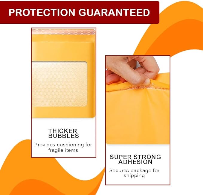 Cozybox Kraft Bubble Mailers (25 Pack) 0 6"x9" Padded Shipping Envelopes Self Sealing Cushioned Packaging Bags With Bubble Cushion (25, 0 (6x9in))