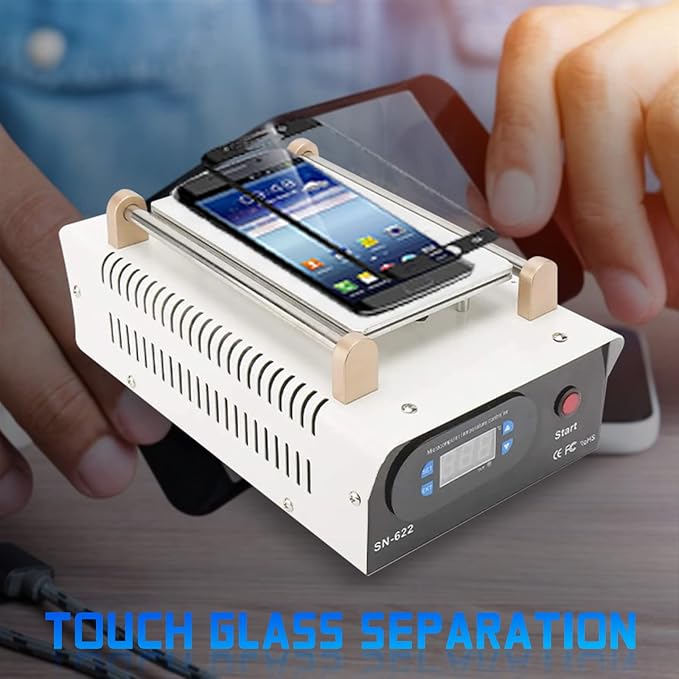 LCD Screen Separator Machine, 7 Inch Screen Repair Separating Machine Touch Screen LCD Glass Lens Removal LCD Separator for Cellphone Ipad Repair, Build-in Pump