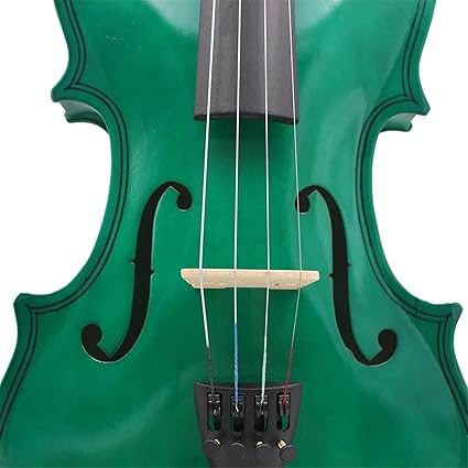 Violin Kit Violin Professional 44 Beginners Green Violin With CaseBowBridgesTunerMuteStrings Accessories Sets(Violin)