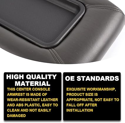 G-PLUS Center Console Lid Repair Kit Compatible with Chevy Silverado Suburban Tahoe Sierra Yukon 99-07 GM Part 19127364 19127365 19127366 Lid Arm Rest Latch Dark Gray