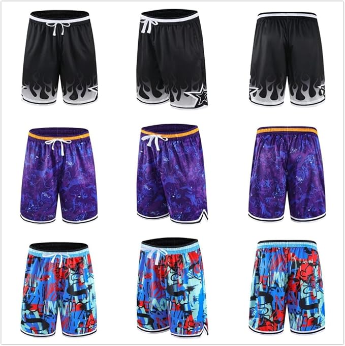 2/3 Pack Basketball Shorts with Zipper Pockets for Men,Active Athletic Shorts