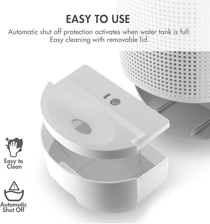 Tenergy Sorbi 1000ml Air Dehumidifier wPurifying Function, True HEPA Filter, Auto Shutoff, Touch Control Adjustable Air Speed, Ultra-Quiet, Ideal for Closets Bathrooms