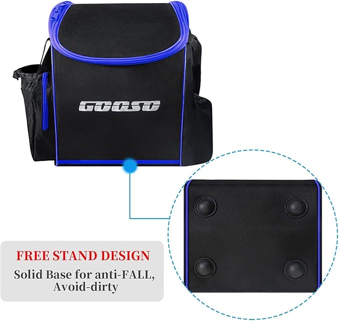 Disc Golf Set with Bag - 12 PCS Flying Disc Golf Discs for Beginner with Putter, Midrange, Driver Portable Disc Golf Backpack Holds 28 Discs Free Stand Bag Design for Convenient Use