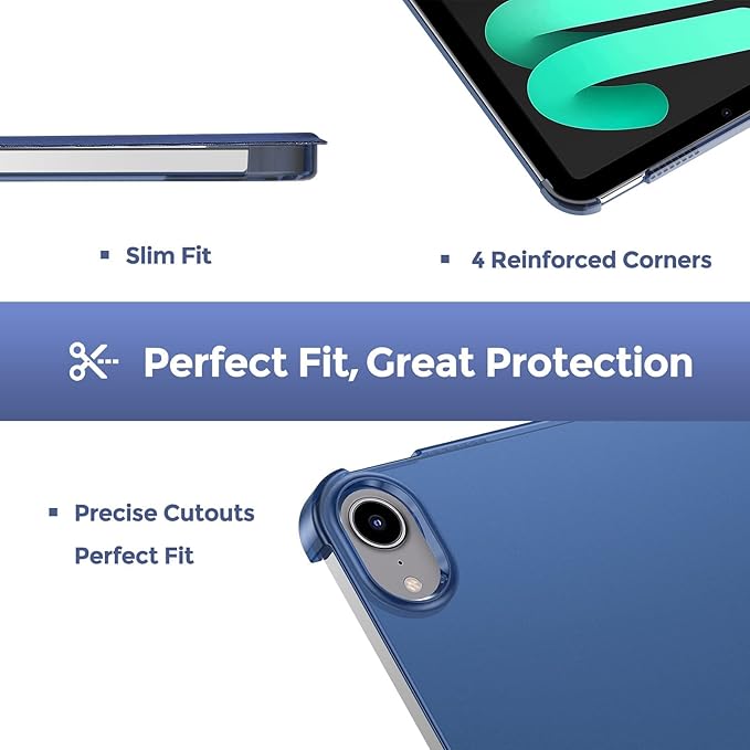 ProCase Smart Case for iPad mini 7 A17 Pro 2024iPad Mini 6 2021 8.3 Inch iPad mini 7th6th Gen Case, Hard Back Cover for iPad mini 8.3" 7th Gen A2995A2996A29936th Gen A2567 A2568 A2569 -Navy