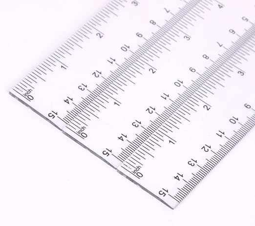 1 Piece 15 cm Reusable Plastic Transparent Ruler Double-Sided Printing inch cm Nice Processing