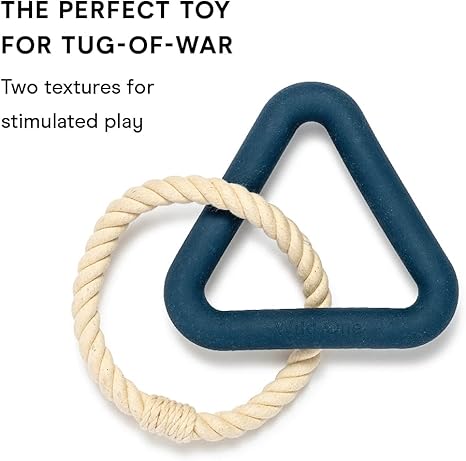 Wild One Triangle Tug Dog Toy - Medium Large Breeds, Rope Toy, Durable for Average Chewers, Blue