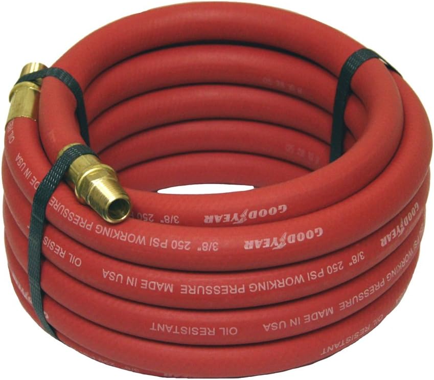 Goodyear 12175 Good Year 15' x 3/8" Rubber Air Hose 250 Psi