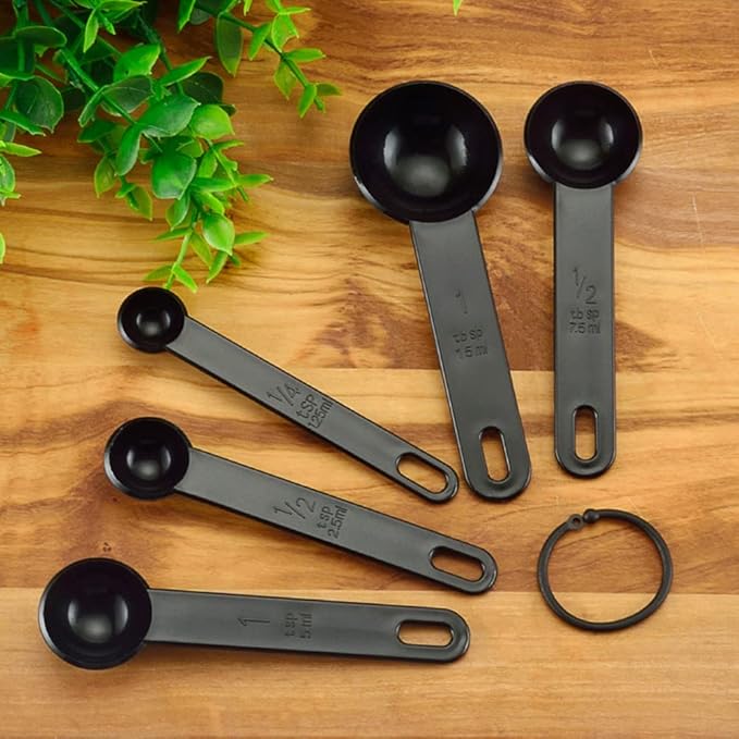5 PCSSet Kitchen Measuring Spoon Teaspoon Coffee Sugar Scoop Baking Cooking Tool Kitchen Measuring Tool With Scale 3 Colors Clever treatment
