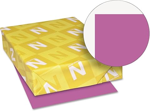 Neenah Paper 22871 Color Cardstock, 65lb, 8 12 x 11, Planetary Purple, 250 Sheets