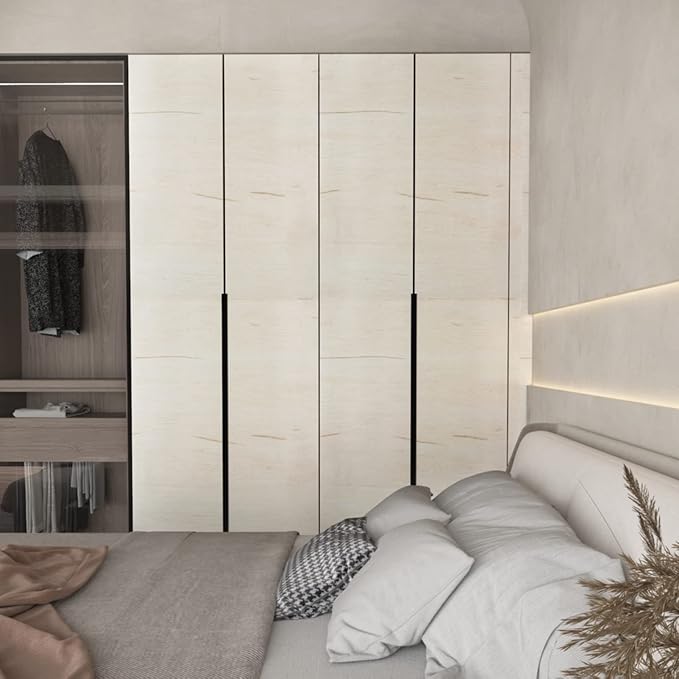 White Wood Grain Wallpaper, Peel and Stick Beige Faux Wood Texture Contact Paper 16"o118" Self Adhesive Modern Waterproof Removable Thick Vinyl Wrap for Countertops, Table, Drawer, Cabinet
