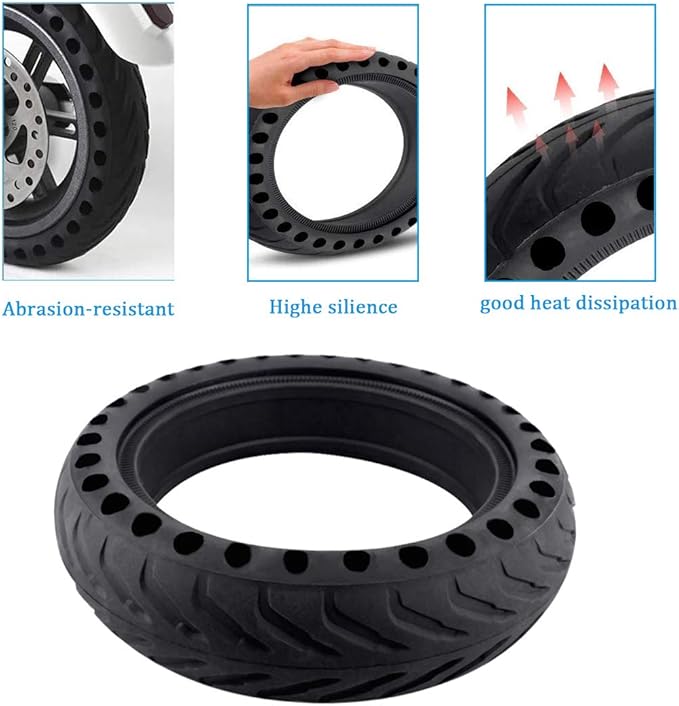 Solid Tires for Xiaomi m365 Electric Scooter Mijia M365, Gotrax GXL V2, 8.5 Inches Electric Scooter Wheels Front or Rear Replacement Honeycomb Solid Tires