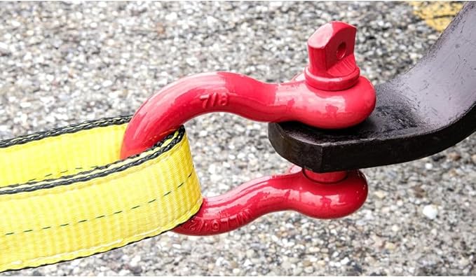 Mytee Products 1-1/4" Anchor Shackle Forged Carbon Steel w/Alloy Screw Pin Load Limit #12.0 Tons (24,000 lbs) |Double Rust Protection Heavy Duty D Ring Shackle for Towing, Rigging & Vehicle Recovery