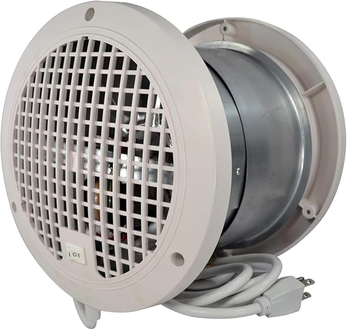 Suncourt ThruWall Room-to-Room Transfer Fan Quiet Through Wall Vent Fan Improves Air Circulation Between Rooms 200-440 Sq. Ft. 10 Power Cord, 2-Speed (TW108)