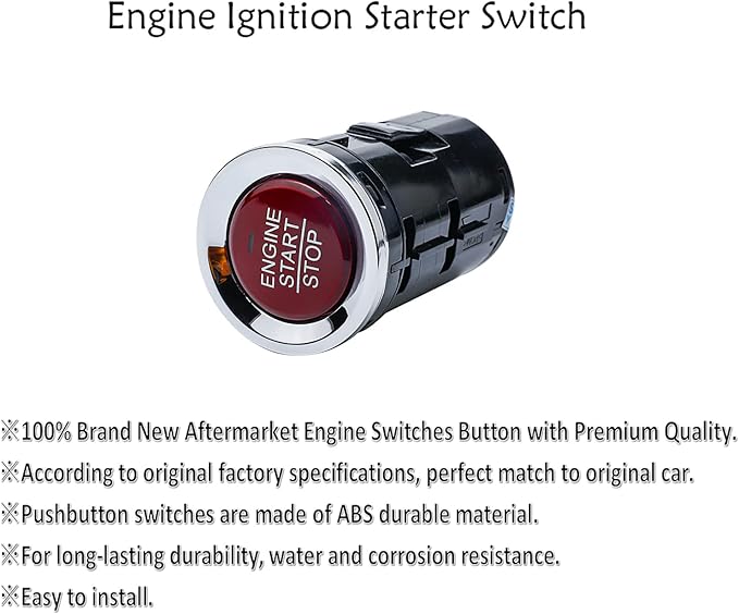 MANATEE Ignition start switches 35881-T4N-702 replacement for Honda HR-V 1.8L 2016 2017 2018, 35881-T4N-701 35881-T4N-H01 35881-T4N-H02, engine start stop button