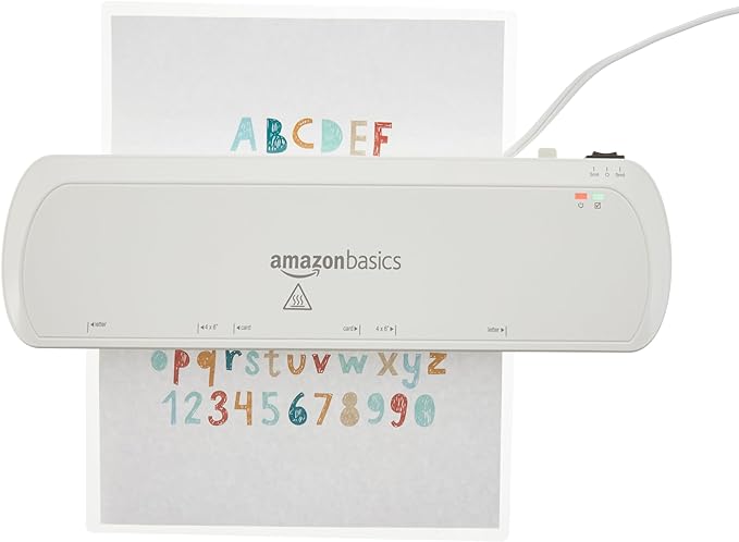 Basics Clear Thermal Laminating Plastic Paper Laminator Sheets, 9 x 11.5-Inch, 200-Pack, 3mil