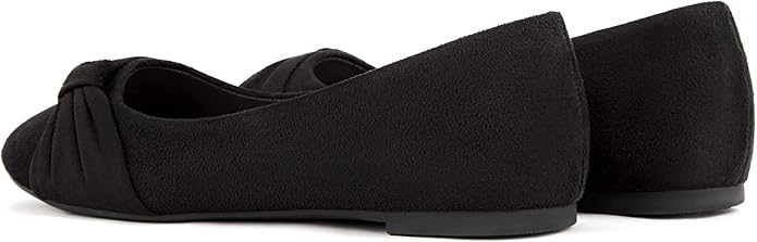 MaxMuxun Women's Flats Shoes Faux Suede Round Toe Ballet Dressy Flats Comfortable Slip On Walking Shoes
