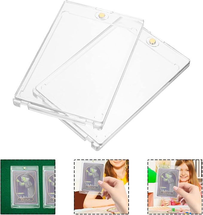 2pcs Magnetic Card Holder Magnetic Card Case Baseball Card Holder Card Case Holder for Trading Cards Baseball Card Case Football Card Case Sports Card Case Trading Card Case