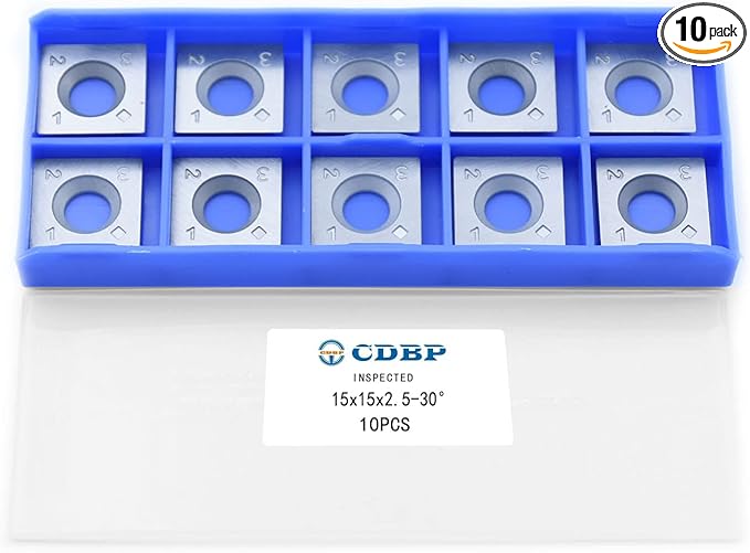 15mm Square Straight Carbide Inserts for Woodturning, 15152.5mm Replacement Cutter Knives for Woodworking Fits Spiral, Helical Planer Cutter, Head Wood, Lathe, Turning Tools, Ci1, 10pcs