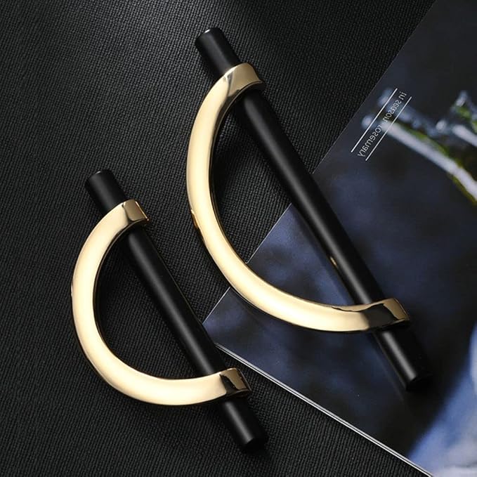 Luxury Kitchen Wardrobe Hardware Cupboard Door handle Drawer Pulls Furniture Handles Cabinet Handle - (Color: gold-128mm)