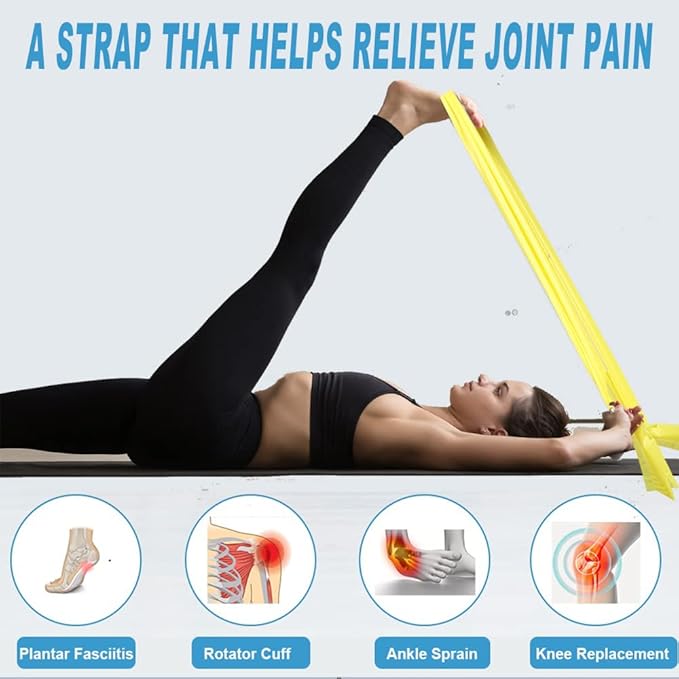 londys Resistance Bands for Working Out, Exercise Bands, Physical Therapy Equipment, 59 Inch Non-Latex Stretching Yoga Strap for Upper & Lower Body, Workouts & Rehab at Home-5 Progressive Resistance