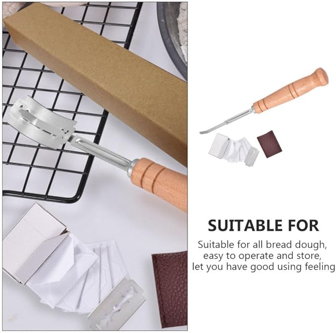 UPKOCH 1set Bread Lame Cutter Tool Handle Slashing for Effortless Scoring and Shaping Kitchen Supply for Homemade Bread and Pastries