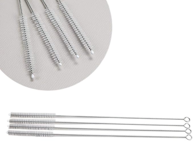Huji Stainless Steel Straws Cleaning Brush Perfect for Reusable Tumbler Straws (2 Brushes)