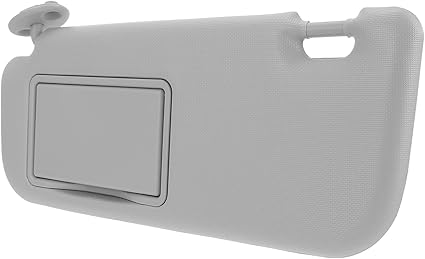Mobestech Grey Driver Side Sun Visor with Mirror Replacement Car Interior Sun Protection Visor with Vanity Mirror