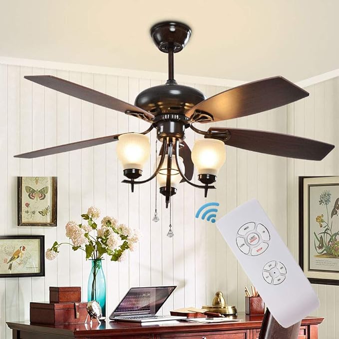 Ceiling Fan Remote Control Kit, Small Size Universal Speed, Light Timing 3 in 1 Wireless Control, for Harbor Breeze Hunter Hampton Bay Lichler Ceiling Fans Light Remote