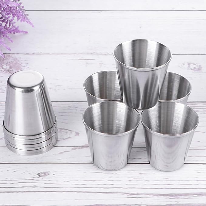 Amosfun 6pcs Shot Cups Shatterproof Unbreakable Tumblers Bar Home Restaurant Portable Drinking