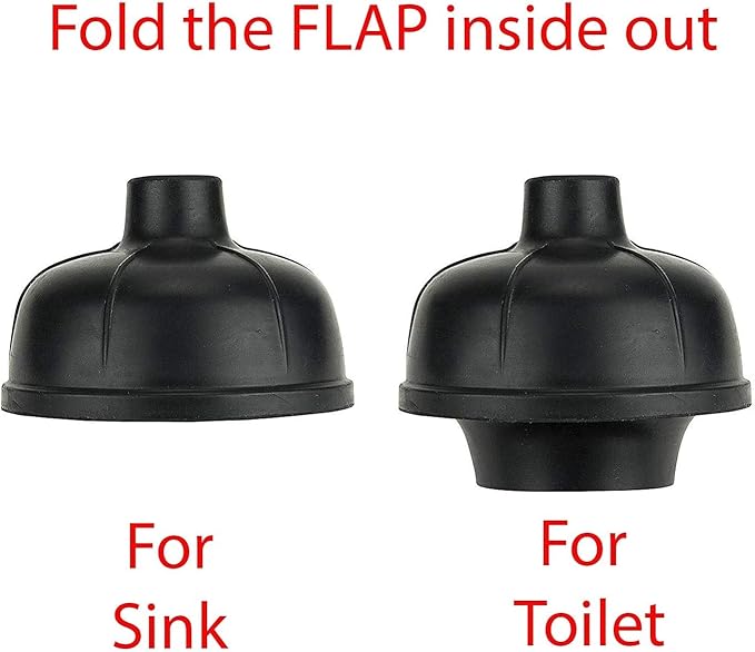 SOFINNI Heavy Duty Toilet Plunger Clogged, Unclog Sink Flange - Plungers for Bathroom - Dual Purpose Flap Drain Cleaner