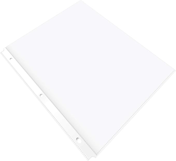Basics Durable Clear Sheet Protectors for 3 Ring Binder, 8.5 in x 11 in, 3 holes, 200 Pack