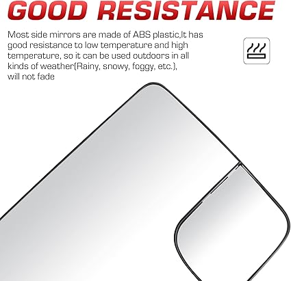 Left Driver Side View Heated Mirror Glass for 2011 2012 2013 2014 Ford F150, Replace BL3Z-17K707-E