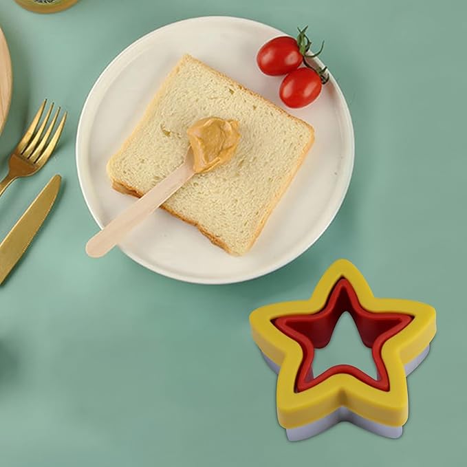 Stainless Steel Cutter Cake Flower Shaped Baking Tool Birthday Cookie (Yellow, 10x10x4cm)
