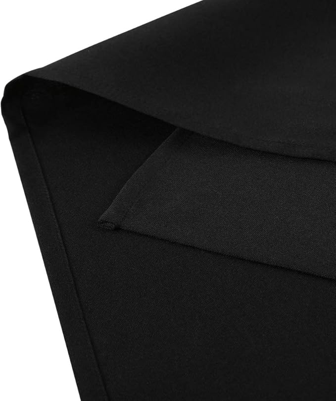 Rectangle Tablecloth - 60 x 84 Inch - Black Rectangular Table Cloth for 5 Foot Table in Washable Polyester - Great for Wedding, Restaurant, Party, Banquet Decoration
