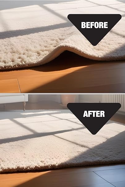 Four Rug Corner Grippers, Anti Slip Grips for Hardwood Floors, Laminate Flooring and Carpet - Hold Down Rugs and Runners to Protect Yourself and Family