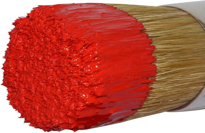 Chalk and Wax Paint Brush, Large 2-in-1 Round Natural Bristles Painting Tool for DIY Furniture, Stencils, Home Decor, Wood Projects, Wax Finishing