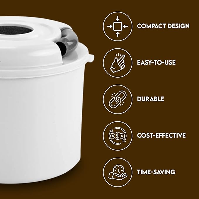 Wondermill Complete Canister Assembly: Upgrade Your WonderMill with Complete Canister Assembly - Includes Canister, Flour Tube Lid, Cyclo Cup, and Filter