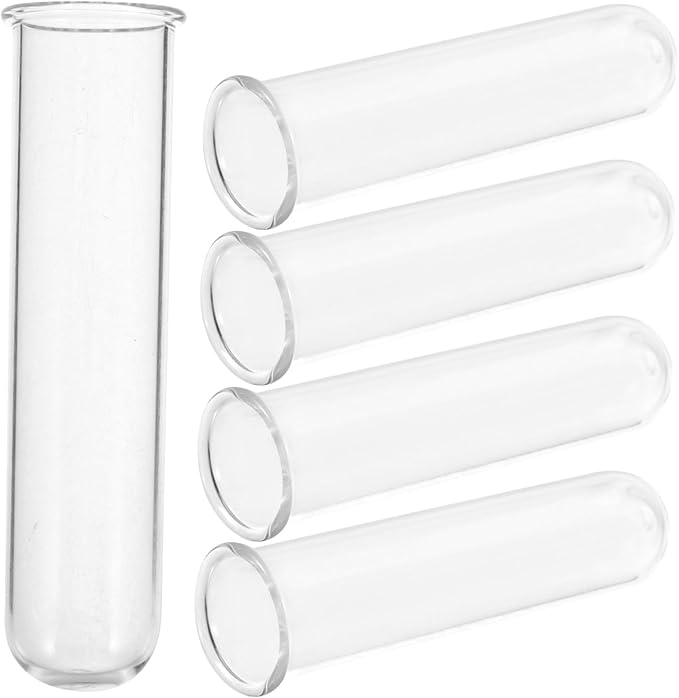 Glass Test Tube Vase for Plant Propagation 5 Pack Water Tube for Flowers Elegant Home Decor for Office Dinner Parties