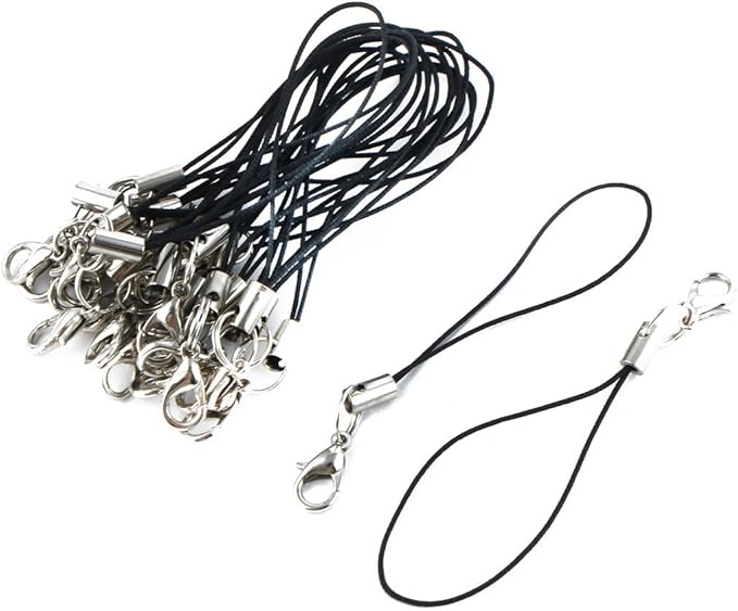 uxcell Metal Nylon 5cm 2" Long Lobster Clasp Closure Keychain Key Chain Strap