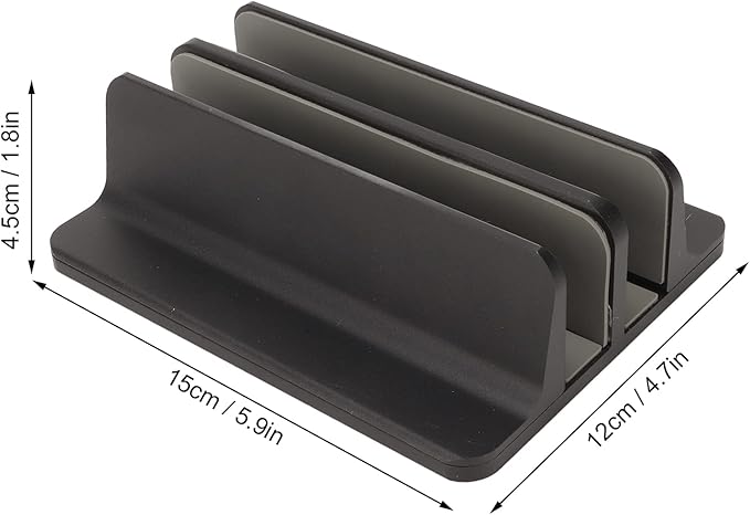 Vertical Laptop Stand Holder Plastic,Vertical Laptop Stand,Premium Vertical Aluminum Laptop Stand Tablets, and Books with Anti Slip Silicone Pads, for Home, Office