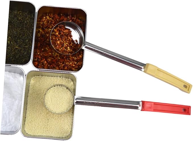 Pizza Spread Sauce Ladle with Plastic Handle Flat Bottom Kitchen Cooking Spoon for Sauces Pizza and Pancakes Capacity Handle