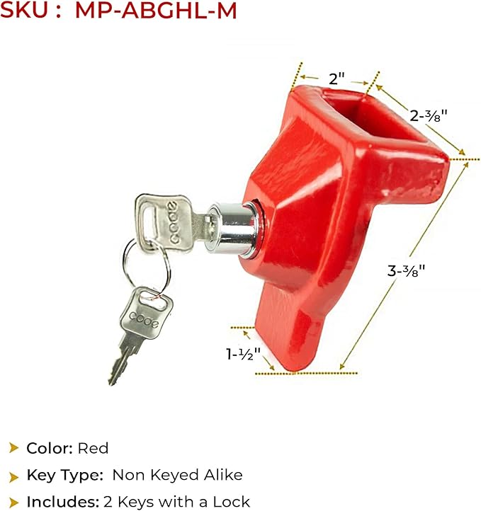 Mytee Products Cast Iron Air Brake Glad Hand Lock for Tractor Trailer