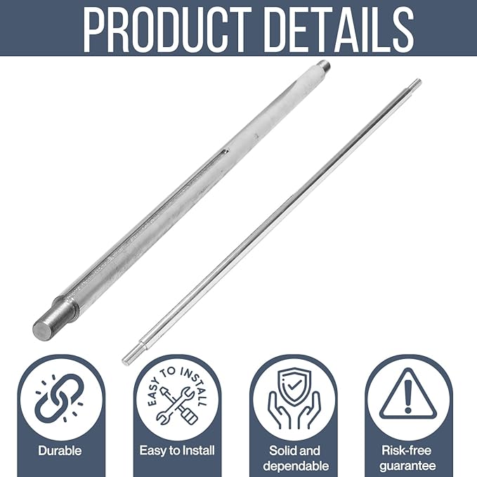 AlveyTech 1" Steel Axle Rod with 1" to 3/4" Step-Down & 3/4-16 Fine Thread - For ATVs, Go-Karts, Quads, Dune Buggies and Trailers - Go Kart Axle - with 1/4" Keyed Shaft (40")